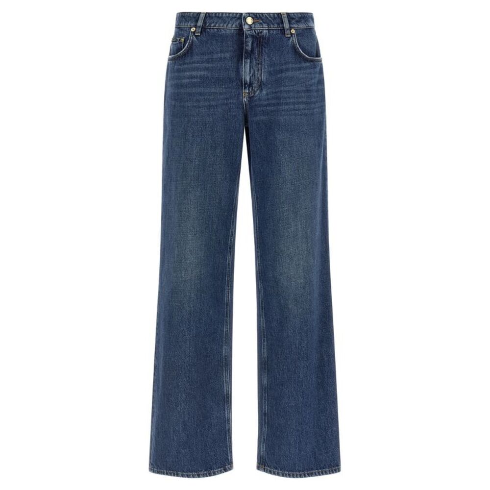 Dolce & Gabbana Blue Cotton Relaxed Fit Women's Jeans